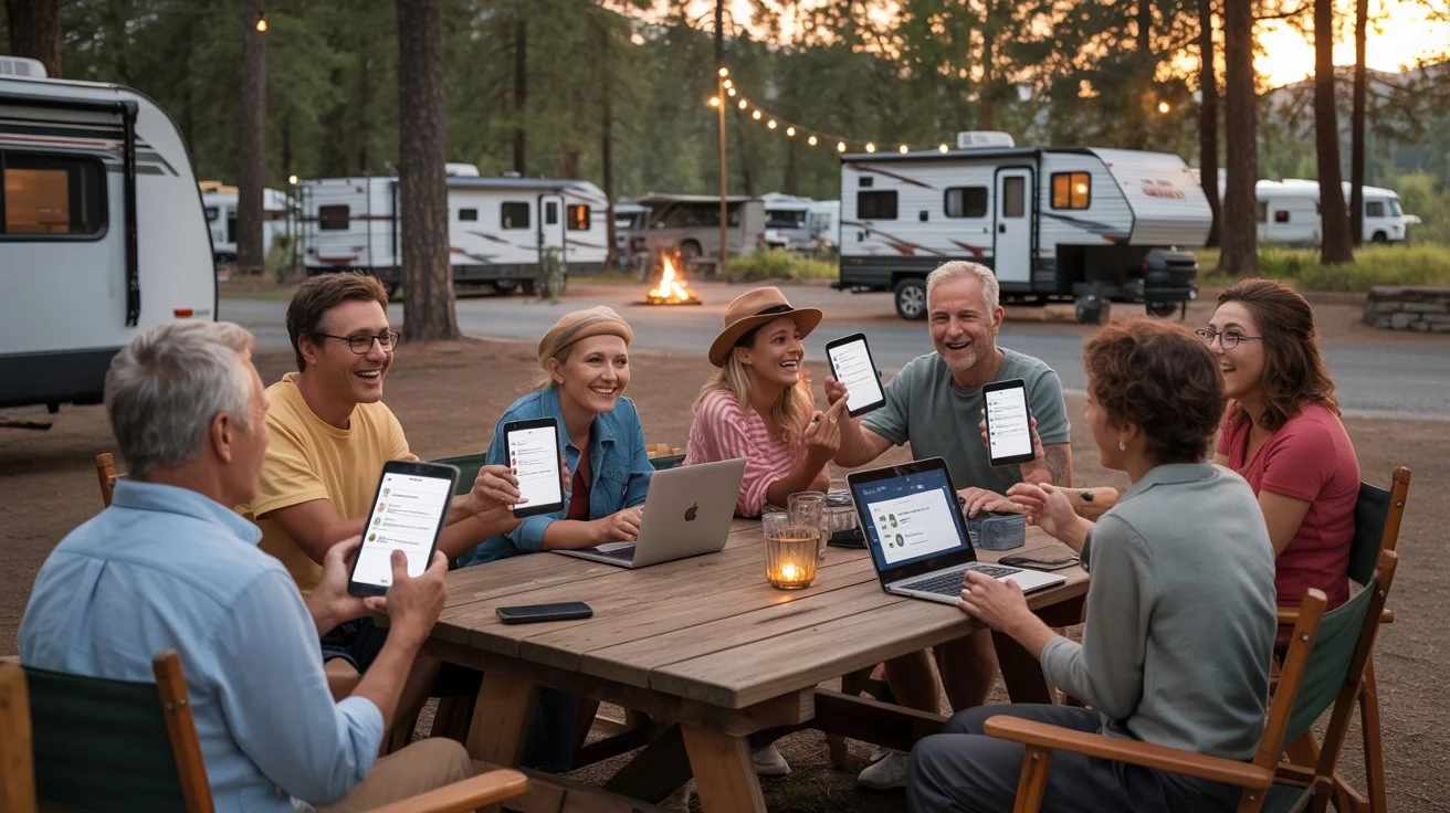RV community members sharing experiences and feedback