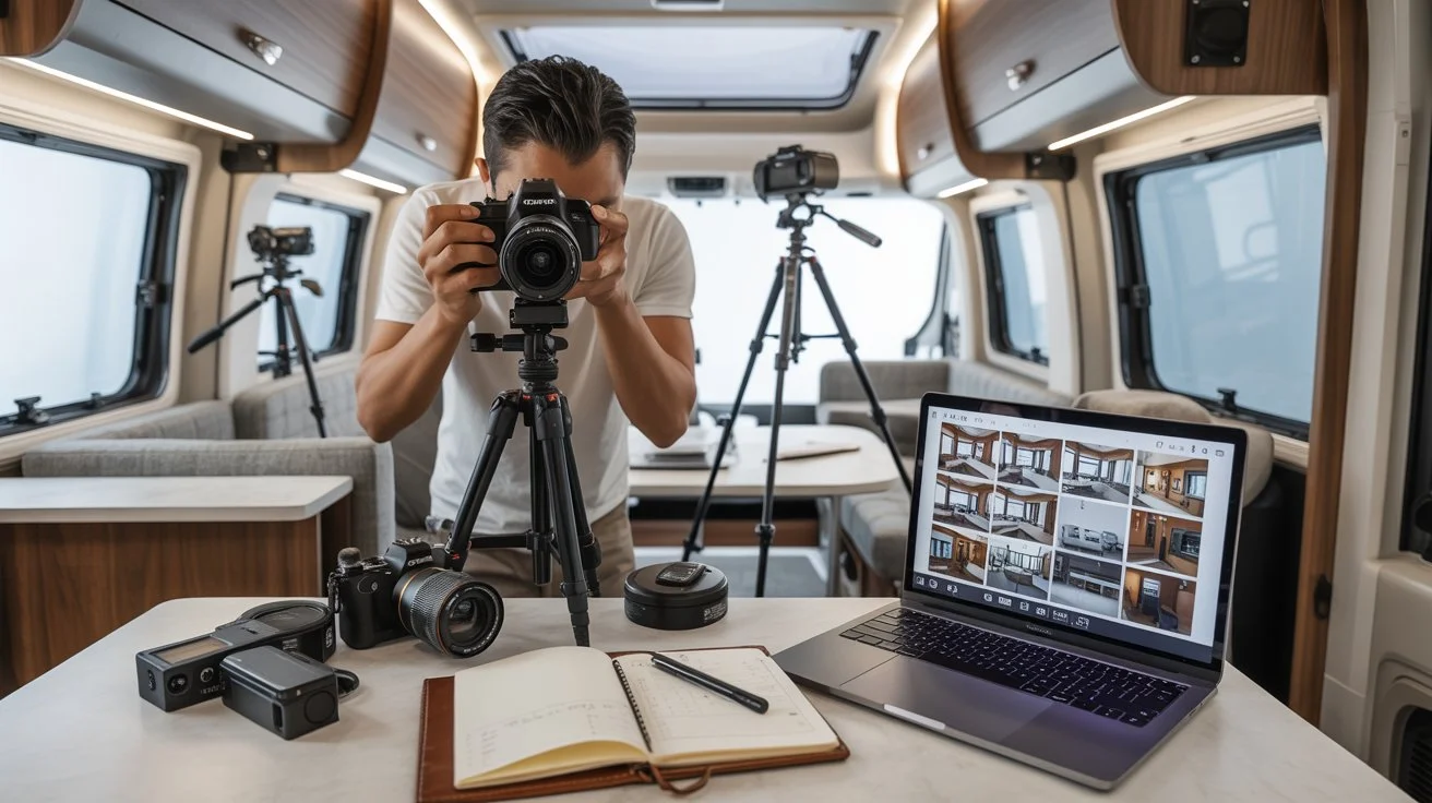 Professional photo documentation of RV features and condition