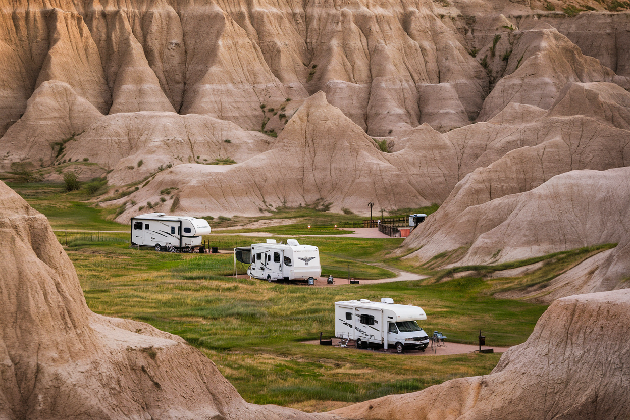 Badlands Cedar Pass Campground main view