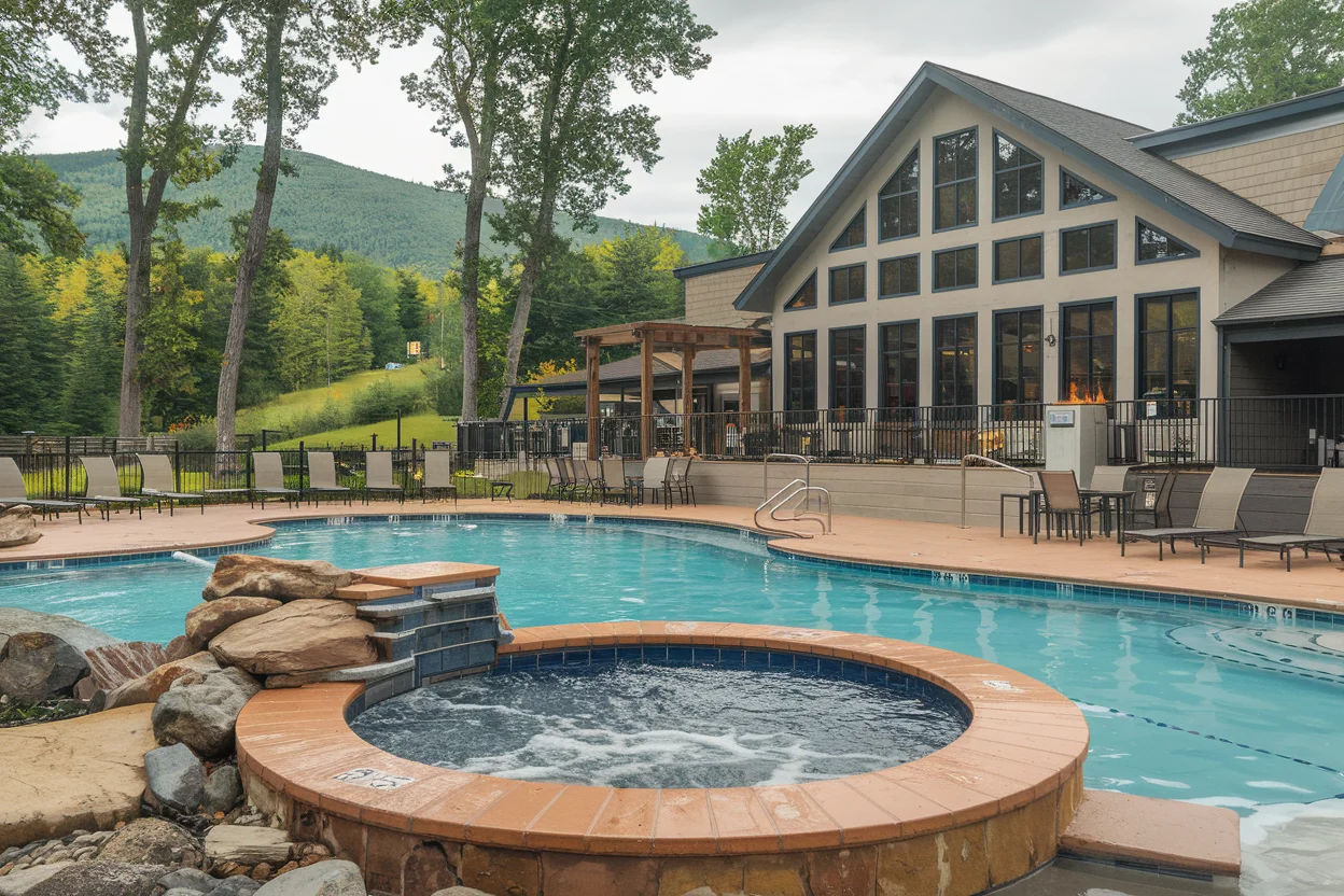 Heated pool and clubhouse
