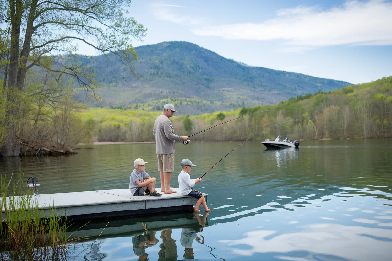 Bass fishing on Lake Guntersville