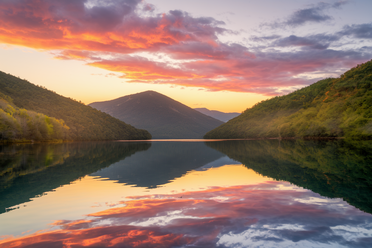 Mountain views across Lake Blue Ridge