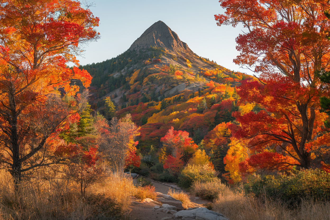 Pinnacle Mountain State Park in fall near Alexander Arkansas