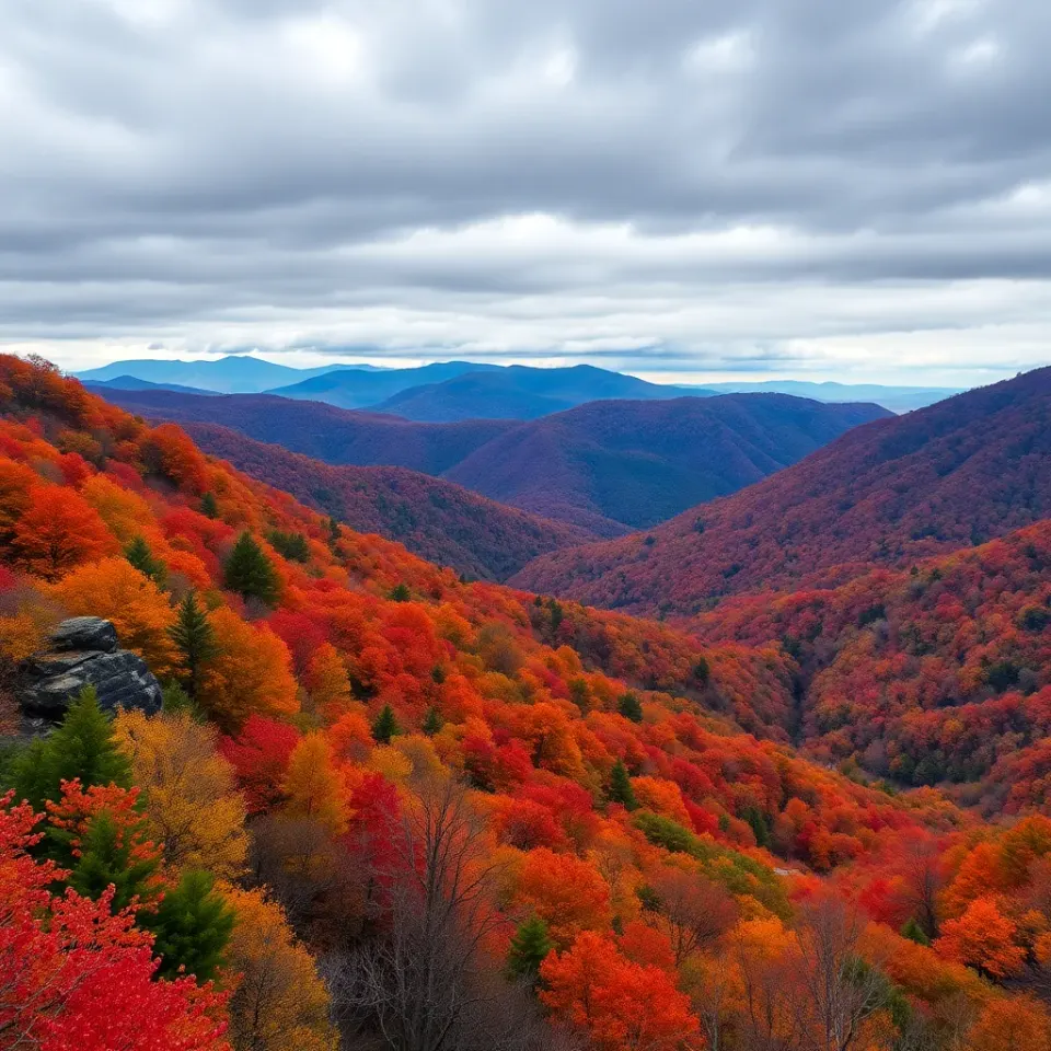 Blue Ridge Georgia fall foliage RV camping near Atlanta