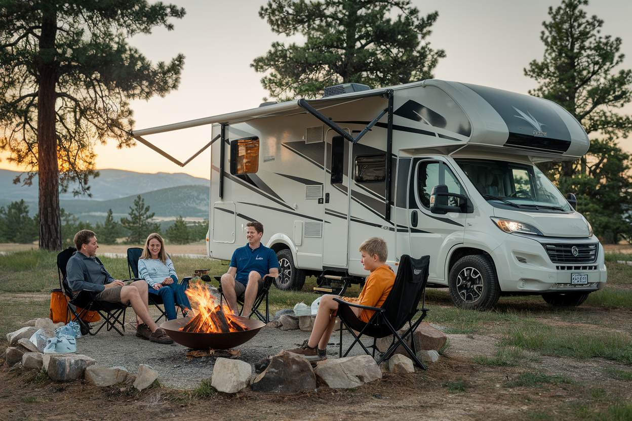 Family enjoying RV lifestyle in Central South Dakota