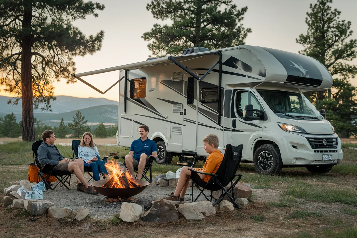 Family enjoying RV lifestyle in Central South Dakota