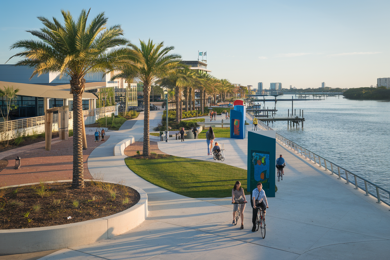 Bradenton Riverwalk RV parking near Florida Gulf Coast
