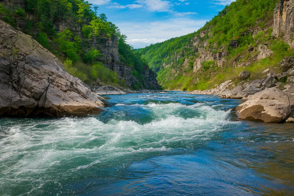 Ocoee River whitewater near Cleveland, TN — 1996 Olympic whitewater venue