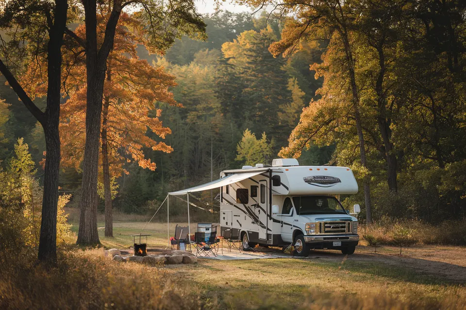 RV camping in Cherokee National Forest near Cleveland, TN