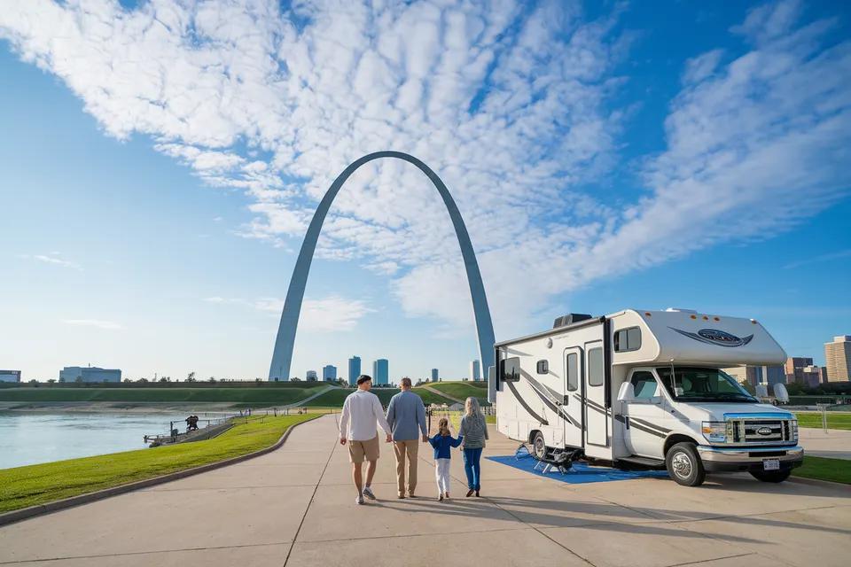 RV road trip through Illinois and Missouri from Collinsville
