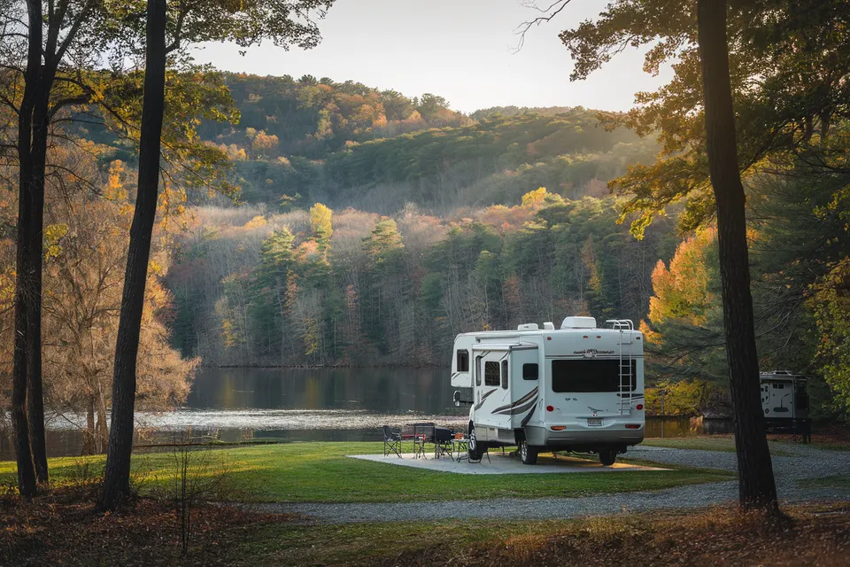 RV camping in the Allegheny Highlands near Cumberland, Maryland
