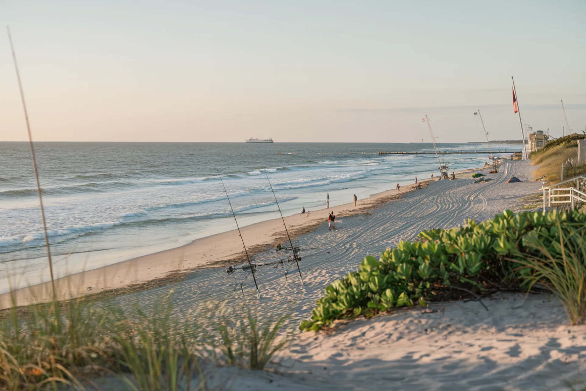 Bolivar Peninsula beach near Galveston TX