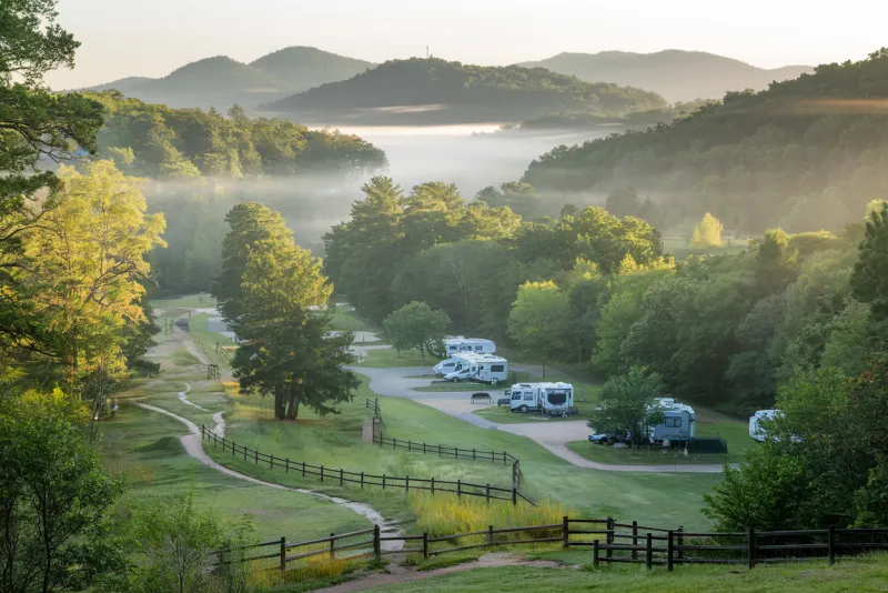 Monte Sano State Park in fall near Huntsville Alabama