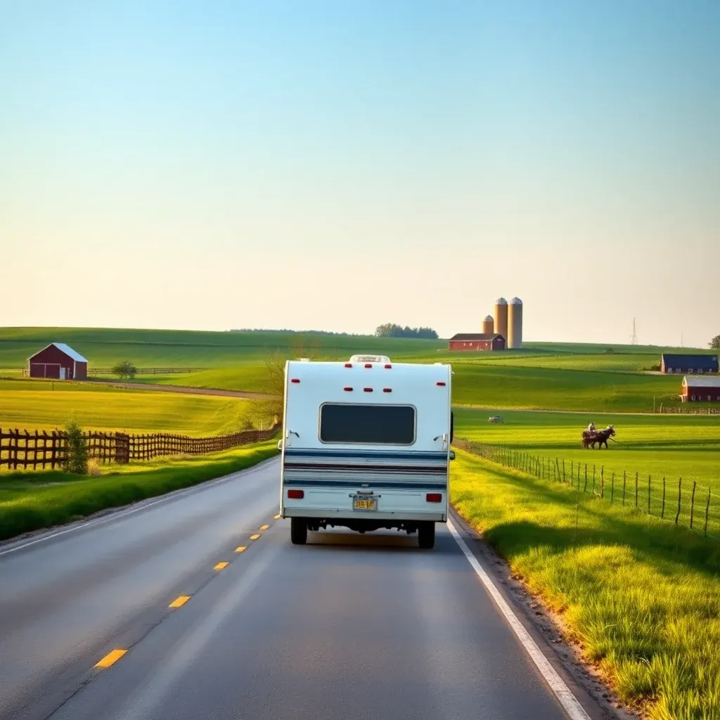 RV travel through Lancaster County, Pennsylvania