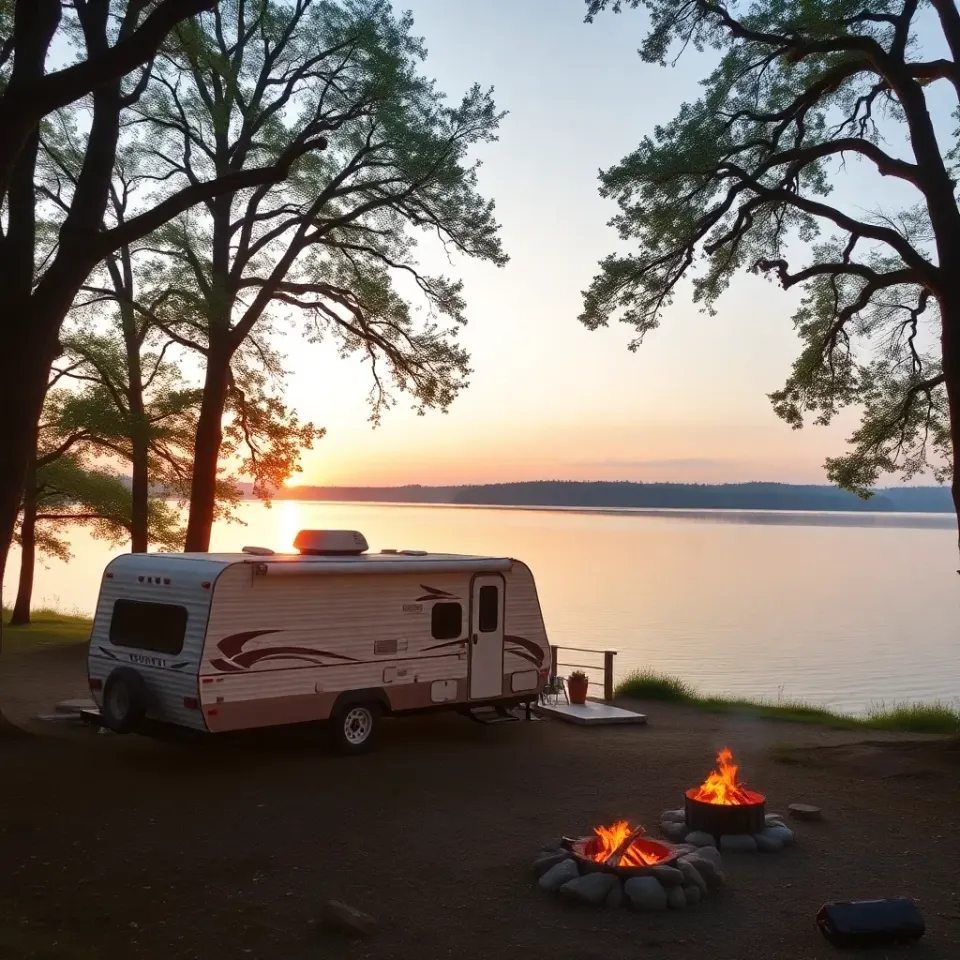 Lake Kegonsa Campsite near Madison
