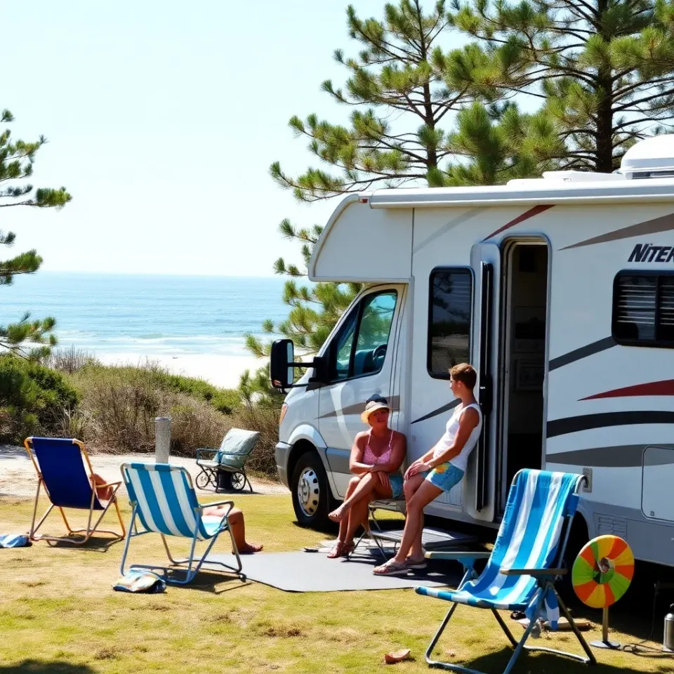 Family enjoying RV lifestyle at Myrtle Beach South Carolina