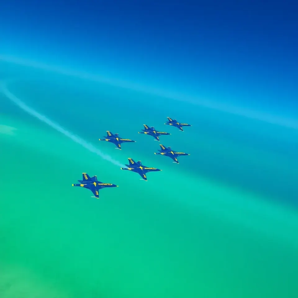 Blue Angels practicing over Pensacola Beach