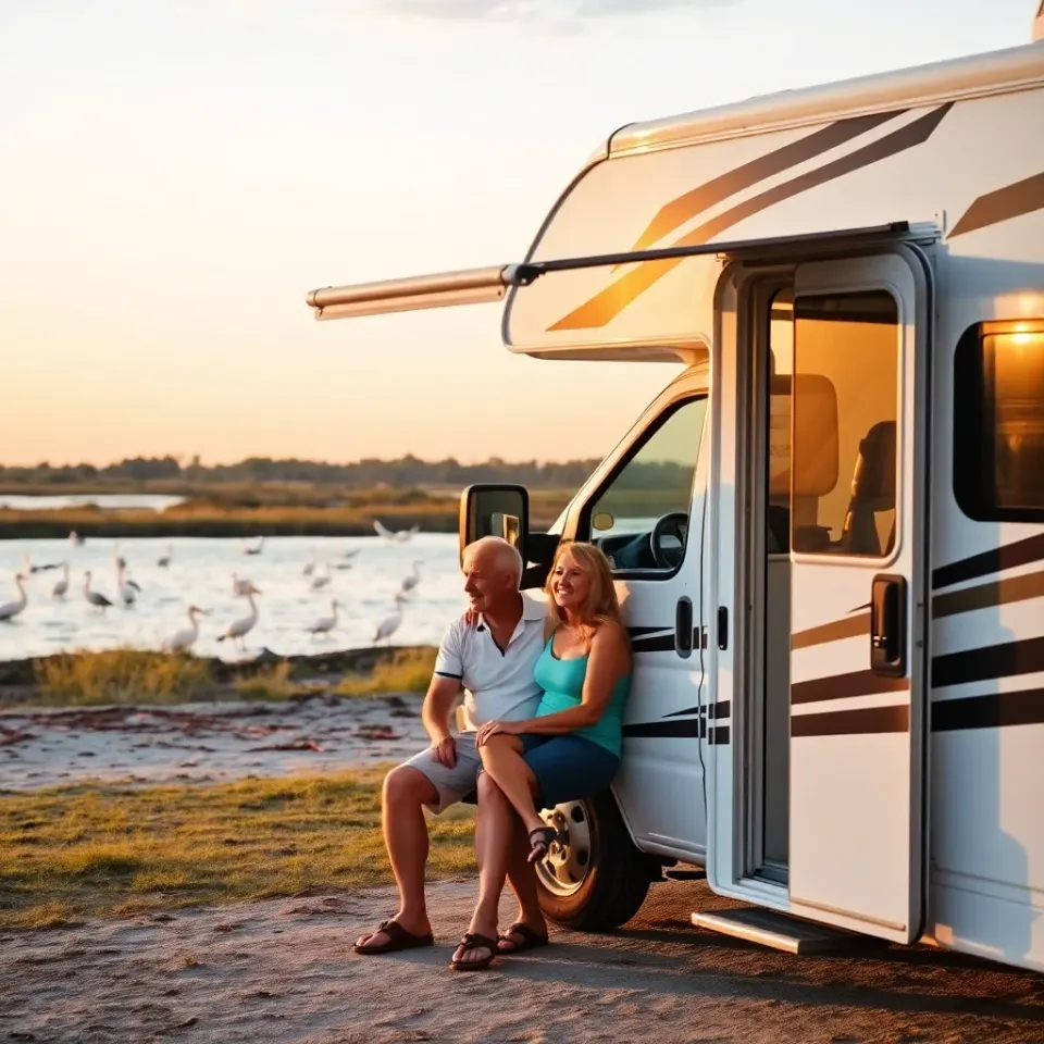 Family enjoying RV lifestyle at Pensacola Florida