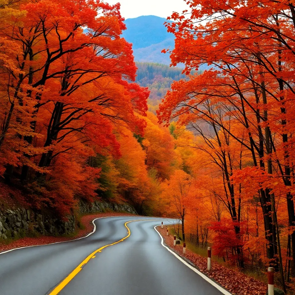Scenic Newfound Gap Road through Great Smoky Mountains National Park