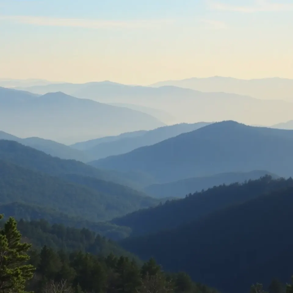 Great Smoky Mountains view from Sevierville Tennessee